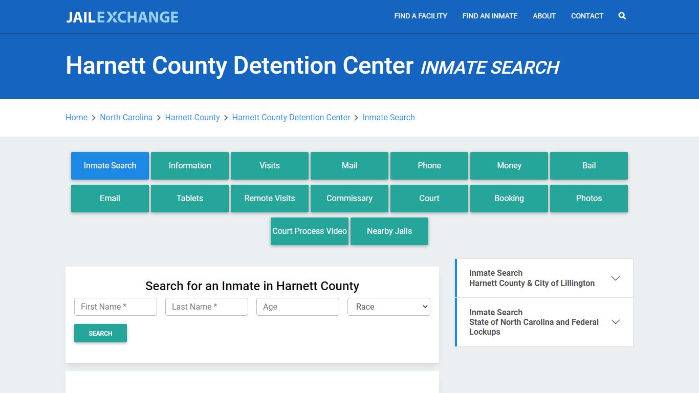 Harnett County Detention Center Inmate Search - Jail Exchange